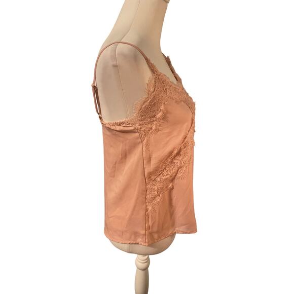 Lush Lace Trim V-neck Camisole Ballet Pink Size XSmall Balletcore Feminine - Picture 4 of 7